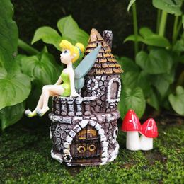 Decoratieve beeldjes Vintage Dark Castle Halloween Decor Mini Cartoon House Model Resin Craft Craft ornament Miniatuur Garden Decoratie Diy