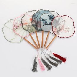 Figurines décoratives ventilateur vintage fans de main fans rétro fleur translucide longue manche chinoise main potentiel de danse de danse favorise le cadeau de mariage