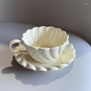 Figurines décoratives Vintage tasse à café réutilisable Portable voyage turc thé De luxe porcelaine filles Tazas De céramica ensemble créatif