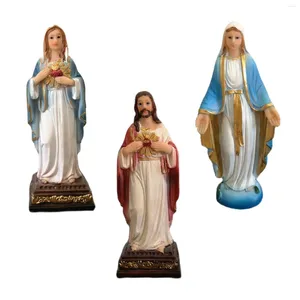 Figuras decorativas Estatuas de la Virgen María Obra de arte de arte de adornos Religiosos Figura para la sala de estar de la sala del escritorio Casa del dormitorio