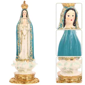 Figuras decorativas Estatuas de la Virgen María Figura religiosa María Resina Desktop Craft Prop