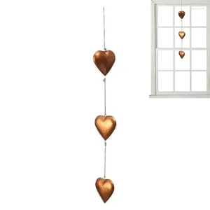 Figurines décoratives Mur Metal Heart Ornement 3d Love Decor Pendentif For Home Symbol Farmhouse Country Decoration Terrace