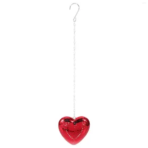 Figurines décoratives en forme de cœur pour mariage, pendentif pour la saint-valentin, boule à miroir en forme d'arbre de noël