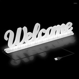 Decoratieve beeldjes Welkom LED-neonlicht Acryl Helder bord Draagbaar en herbruikbaar bedrijf voor coffeeshop El Stores