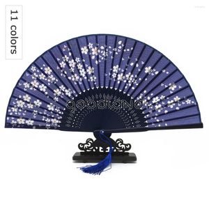 Figurines décoratives en gros 50pcs Silk Hand Fan