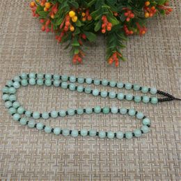Figurines décoratives en gros jade jade plière de chaîne à cordon longe à main corde de collier de 6 mm tissée à la main avec des perles