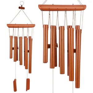 Decoratieve beeldjes Wind Chime Bamboo Windchimes buitenshuis 10 Tube houten multi-buismuziek Kleine hangers