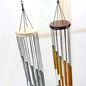 Figuras decorativas Chimes de viento para la simpatía exterior al aire libre con 12 tubos de aleación de aluminio decoración del patio del hogar jardín