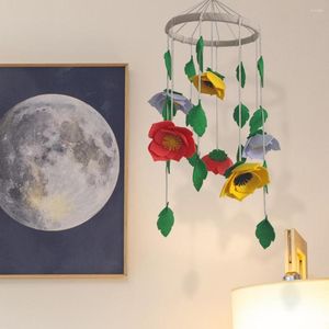 Decoratieve beeldjes Wind Chimes ornamenten Musical Box voor COTS Projectie Katoen Carrousel Flower Butterfly Crib Mobiles Toy Bed Bell