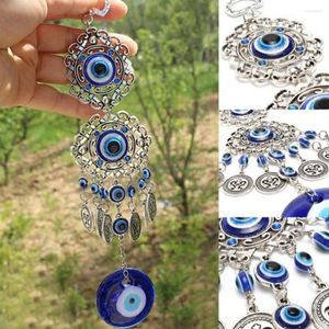 Decoratieve beeldjes Wind Chimes Turkije Evil Eye Hangers Amulet Home Muur Hangende Decor Zegen Bescherming Geschenk Dream Catcher Blue