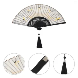 Figurines décoratives vent soie ventilateur pliant poche pliable danse tissu traditionnel Portable