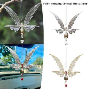 Decoratieve beeldjes Wing Hanging for Home Decoration Crystal Pendant Suncatcher Decor Elephant Wind Chime Light