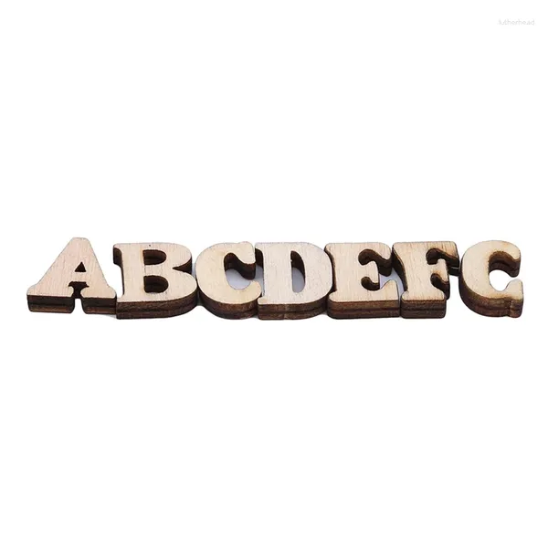 Figurines décoratives en bois anglais lettres alphabet aléatoire 100pieces numéro bébé outil d'apprentissage précoce scrapbooking artisanat bricolage numérique