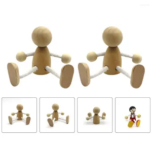 Decoratieve beeldjes houten pin figuren
