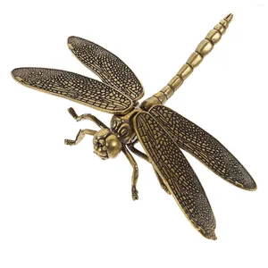 Decoratieve beeldjes Bureau Decor Dier Metaal Versieren Dragonfly Snuisterijen Messing Slaapkamer Kast Koper Ambachten