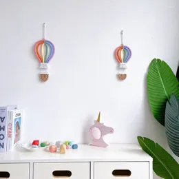 Decoratieve beeldjes geweven luchtballon regenboog hanger slaapkamer slaapkamer slaapkamer decoratie geschenkdruppel schip