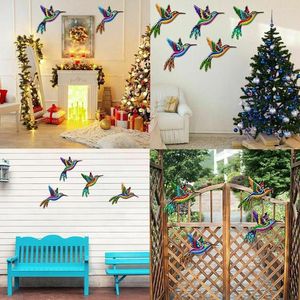 Decoratieve beeldjes Smeedijzeren Hummingbird kunst ambachten woonkamer muurkantoor slaapkamer sculptuur home decor geschenken hangende universele muurschildering