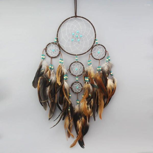 Figurines décoratives Wuhuan Dream Catcher Decoration Home Decoration WeddingDecoration Feather Wind Chime Pendant Gift Aesthetic Room Decor Decor Wall