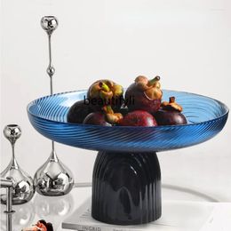 Figurines décoratives Yj Style de luxe abordable assiette de fruits en verre de cristal de haute qualité, décoration créative pour salon, table basse