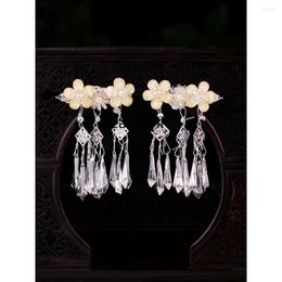 Figurines décoratives yj coiffure pour Han Chinese Clothing Girl Tassel Hairpin Set Full Ornement Ornement Step Shake Hair Clip Clip Clip