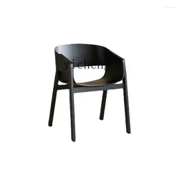 Figurines décoratives yy nordique moderne minimaliste en bois solide en bois importé des accoudoirs de chaise de loisir en chêne