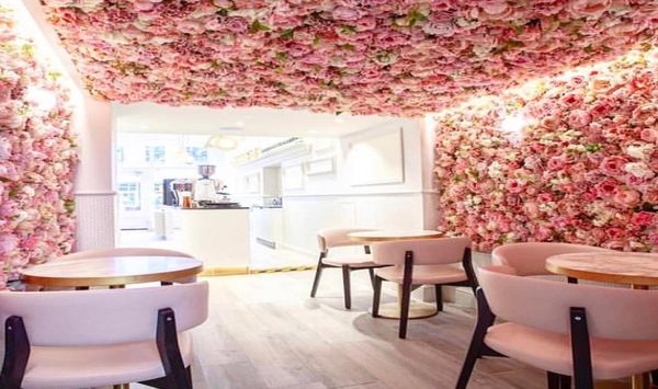Mur de fleur décoratif 40x60cm belle rose de soie décoration de fleur artificielle de fleur de haute qualité fond de mariage romantique D7831949
