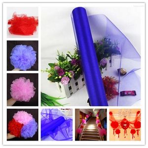 Decoratieve Bloemen 0.48 5 m DIY Tulle Spool Tutu Apparel Naaien Stof Party Gift Ambachten Wrap Bruiloft Decoratie Organza Gaas