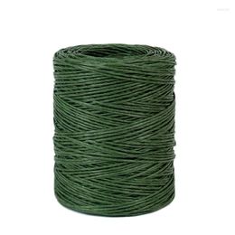 Flores decorativas 1.0Mm Verde Floral Bind Wire Wrap Twine Hecho a mano Hierro Papel Rattan para (Longitud: 210M)