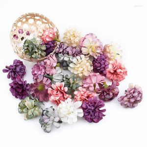 Decoratieve Bloemen 1-10 Stuks Kleuren Hortensia Kunstbloem Hoofd Bruiloft Kransen Kerst Decoraties Voor Thuis Diy Gift Nep planten