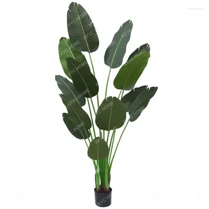 Decoratieve Bloemen 1.2-1.9M Grote Kunstmatige Reizende Banaan Potplant Valse Groene Boom Binnen Woonkamer Raamdecoratie Landschap