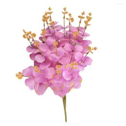 Decoratieve bloemen 1/2/3/5 Kunstmatige bloem herbruikbaar kleurrijk 5 tak 50 cm huis el winkelcentrum club nep paars