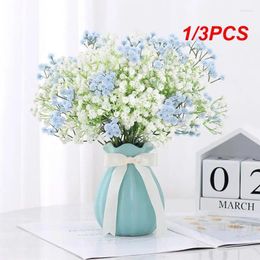Fleurs décoratives 1 / 3pcs 90heads 52 cm bébés respiration artificielle en plastique gypsophile bouquets floraux arrangement pour le mariage à la maison