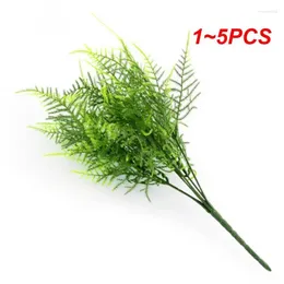 Fleurs décoratives 1-5pcs tiges artificielles asperges fougère herbe haute qualité arbuste fleur bureau à domicile plante en plastique vert décors de table