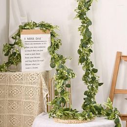 Fleurs décoratives 1,8 mètres d'eucalyptus artificiel feuille persane vigne mariage décoration de la maison plante en plastique