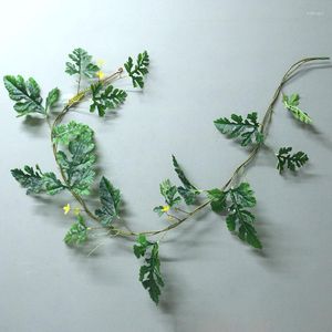 Fleurs décoratives 1,9 m plante artificielle vigne pastèque mur vert