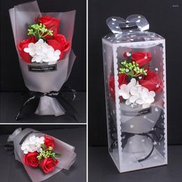 Dekorative Blumen, 1 Blumenstrauß, künstliche Seife, Rosenblume, Valentinstag, Muttertag, Geschenk, Hochzeitsdekoration