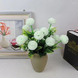Decoratieve bloemen 1 Bouquet Carnation 7heads No Fade Artificial Flower Silk Forever For Home Party Wedding Decor