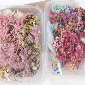 Boîte de fleurs décoratives, 1 boîte de bougies colorées, fabrication de couronnes artisanales d'art Floral naturel séché, décoration