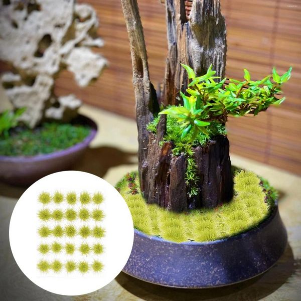 Fleurs décoratives 1 boîte Simulation Grass Cluster Decor Sand Table