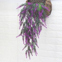 Decoratieve bloemen 1 tak kunstmatige rattan flexibel gemakkelijke verzorging plastic mooie nep faux wijnstok muur raam decor festief