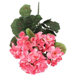 Decoratieve bloemen 1 bos kunstmatige geranium rood roze plant bloem woondecoratie voor feest winter bruiloft decoratie