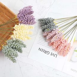 Decoratieve bloemen 1 stel 6 van PCS Artificial Mini Foam Wheat Party Decoration Diy Bouquet Home Garden