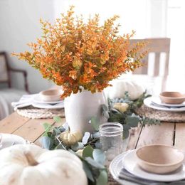 Fleurs décoratives 1 paquet automne artificiel décor de jardin extérieur bouquet de fleurs d'automne pour Thanksgiving maison mariage décoration de noël
