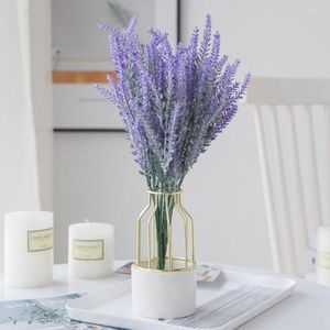 Fleurs décoratives 1 paquet artificiel violet en plastique romantique Provence lavande pour la maison El noël mariage décor bricolage fausses plantes