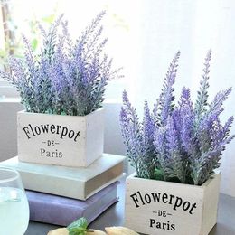 Flores decorativas 1 Bundador Jarrón de plástico de Provence Lavender de lavanda