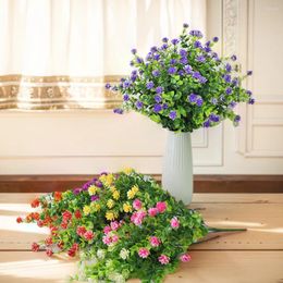Decoratieve bloemen 1 Bundel Outdoor Artificial UV Resistant Greenery Struiken Planten planten nepbloem voor thuiskantoor bruiloft tuindecor