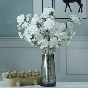 Decoratieve bloemen 1 pc 63cm Pieter kunstmatige bloem diy bruiloft feest bloemen arrangement decor huis vaas ornament raam display rekwisieten