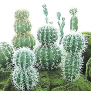 Fleurs décoratives 1 pc Cactus artificiel Décoration de plante verte de la plante tropicale Aménagement de faux désert