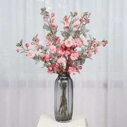 Fleurs décoratives 1 pc art floral coloré Bouquet de camélit à la main 2 fourche