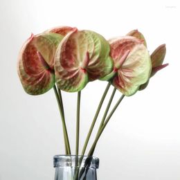 Fleurs décoratives 1 pièces 57 cm haute qualité artificielle Anthurium fleur de palmier Simulation 3D Table de mariage décoration de salle plantes maison